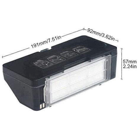 NALOOKAMIC Réservoir d'eau et bac à poussière 2 en 1 pour robot Xiaomi Mijia STYTJ02YM MVVC01-JG et VIOMI V2, V2 Pro, V3 V-RVCLM21B (1/4)
