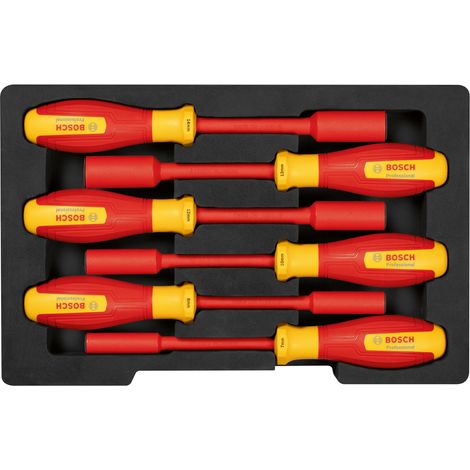 Bosch PRO Combo Kit VDE Socket Wrench Set 6pc 1600A02NF3 (1/3)