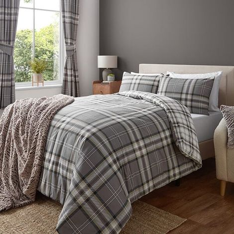 Catherine Lansfield Kelso King Duvet Set Charcoal (1/5)