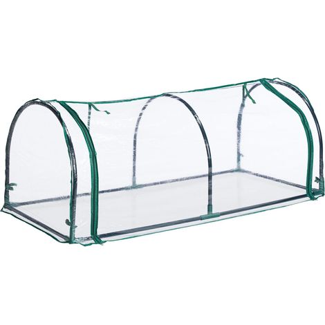 Serra da giardino trasparente per erbe e verdure 120 x 60 x 60 cm protegge dalle intemperie in PVC verde 130011263