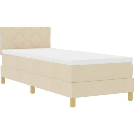 Matelas à ressorts LED avec bande lumineuse LED, beige, 80 x 200 cm, revêtement en tissu (1/5)
