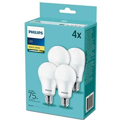 Philips Kit de bombillas de gota de 75 W, paquete de 3 unidades (1/2)