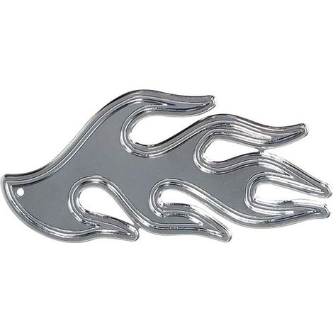 Sagoma Adesiva Fiamma Acciaio Inox, 82 x 38 mm (1/4)