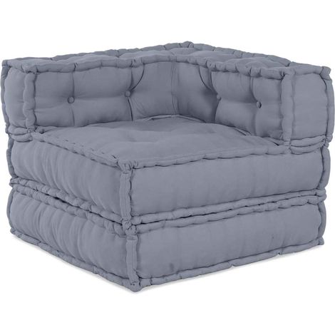 Modular Sofa Grey 70 x 70 x 54 cm Fabric vidaXL