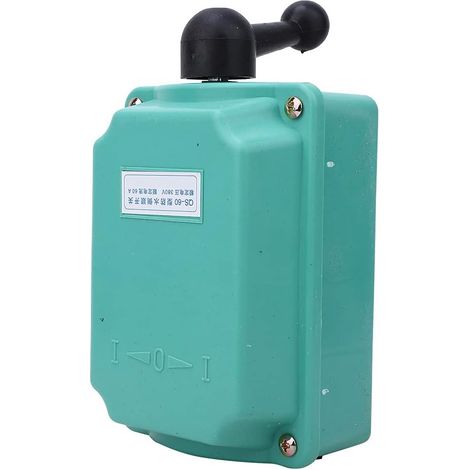 QS-60 Waterproof Switch with Plastic Handle for Front and Rear Motor Control Electrical Equipment for Single Phase and Three Phase Motors - 7.5KW 380V 60A (1/5)