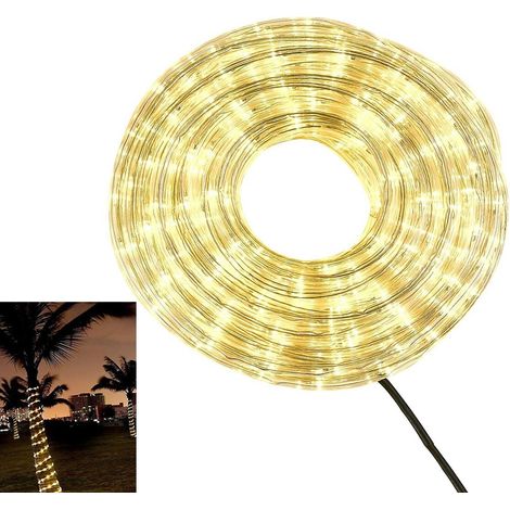 TUBO LUMINOSO LED LUCI DI NATALE IMPERMEABILE ESTERNO BIANCO NATURALE 10 METRI (1/3)