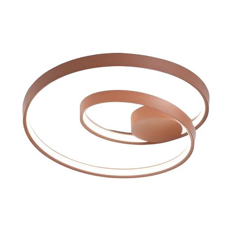 Plafonnier Led 55W Circulaire En Métal Cannelle Mat - Diamètre 60Cm, Dimmable Cct, Design Moderne Pour Éclairage Intérieur - Marque Perenz (1/3)