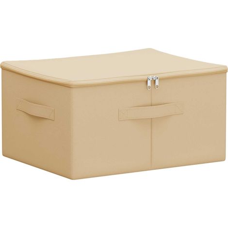 Aufbewahrungsbox Creme 43 x 34 x 23 cm Vliesstoff vidaXL