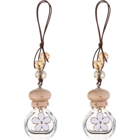 Scented Pendant for Car 2 Pieces Hanging Essential Oil Diffuser Car Air Freshener Decorative Accessory Compact 2.36X1.38X1.57in (1/5)