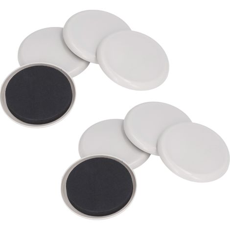 8 Glissoirs de Meuble Réutilisables pour Tapis, Déplacement Facile, Protection des Sols, Ronds Vert Pois 5 Pouces (1/5)