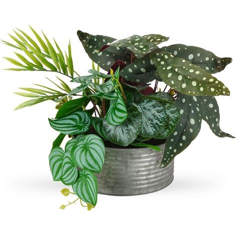 Vilde Begonia maculata pianta decorativa artificiale verde 28 cm