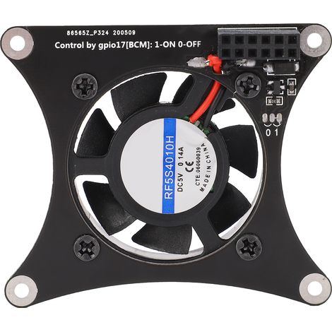 Ventilateur silencieux pour Raspberry Pi, plaque de refroidissement PCB, vitesse de vent PWM réglable, accessoires informatiques (1/5)