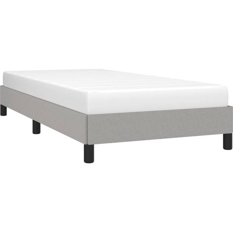 vidaXL Cadre de lit sans matelas gris clair 90x190 cm tissu (1/5)