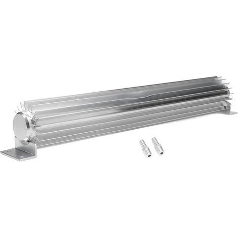 18-Zoll-Doppelpass-Getriebeölkühler, aus geripptem, eloxiertem Aluminium, universell für die meisten Pkw und Lkw. (1/5)