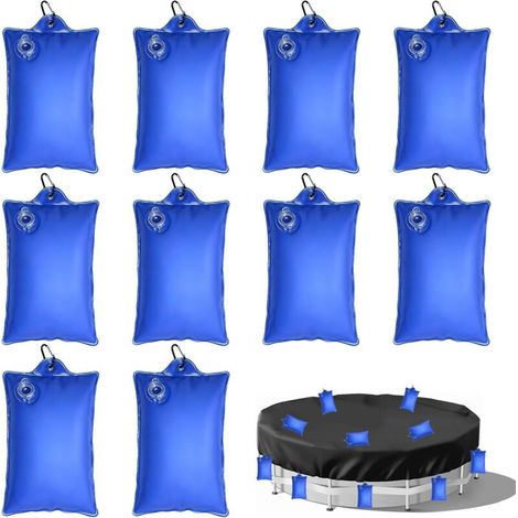 10 Sandsäcke, Haken, verdicktes PVC, frostbeständig, für den Wintereinsatz im eingelassenen Pool (1/5)