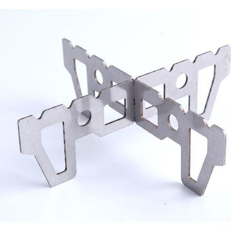 Support Croisé INOX de Casserole Poêle Bouilloire Popote Accessoire pour Réchaud de Camping Réchaud de Randonnée Réchaud à Gaz Réchaud à Alcool Cuisine Extérieure Pique-Nique 1 pièce Oi-FRIS (1/5)