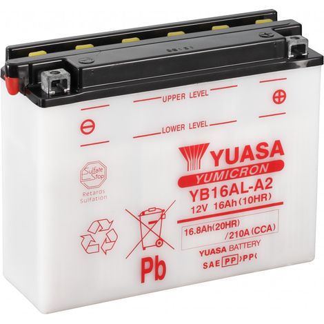 Batterie moto YUASA YB16AL-A2 12V 16.8AH 210A (1/3)