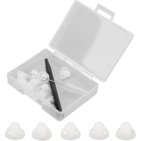 Amplificateur auditif à dômes ouverts, souples, légers, monocouches, remplaçables, outils de nettoyage avec brosses L (1/5)