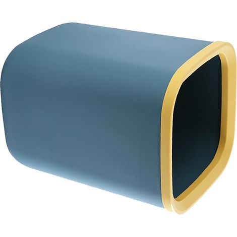 Poubelle carrée en plastique de grande capacité, avec anneau de pression, au design simple, idéale pour les toilettes et les bureaux.