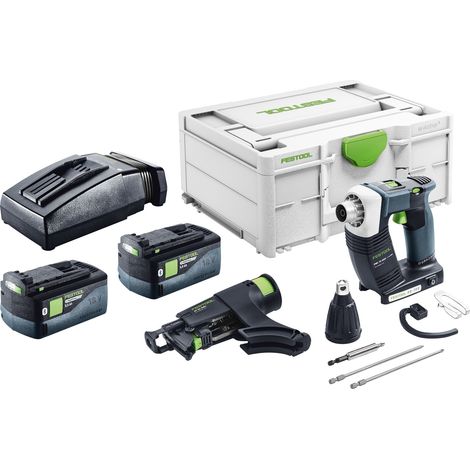Festool DURADRIVE DWC 18-2500-Basic Akku Bauschrauber 18 V 18 Nm Brushless + 2x Akku 5,0 Ah + Ladegerät + Systainer