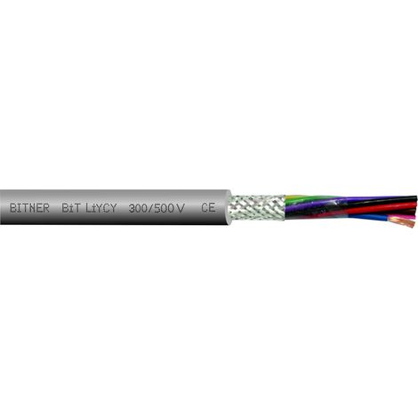 Cavo di controllo LiYCY 3x0,75 300/300V schermato grigio Bitner S30616