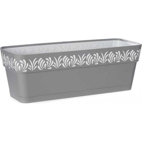 Vaso da Balcone Balconetta Opera Gaia Stone Grey e Bianco 50 cm (1/2)