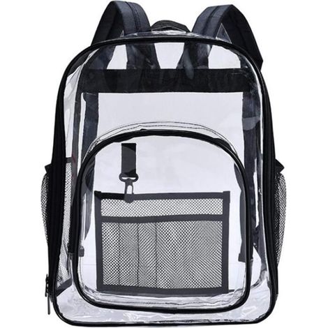 Sac à dos transparent étanche (noir)