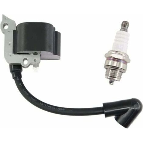 Bobine d'allumage avec bougie d'allumage pour Stihl FS38 FS46 FS45 FS55 FC55 FC55Z FC55-DZ HL45 HL45Z HL45-DZ HS45 HS45Z KM55 KM55RZ KM55C KM55R Tronçonneuse de rechange 4140 400 1308 H559 (1/5)