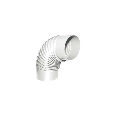 Coude 90° en porcelaine pour poêles à bois blanc "Ala Smalto Classic" - ø mm.80