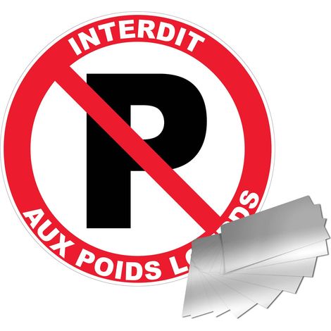 Panneau parking interdit aux poids lourd - Alu Ø300mm - 4010649