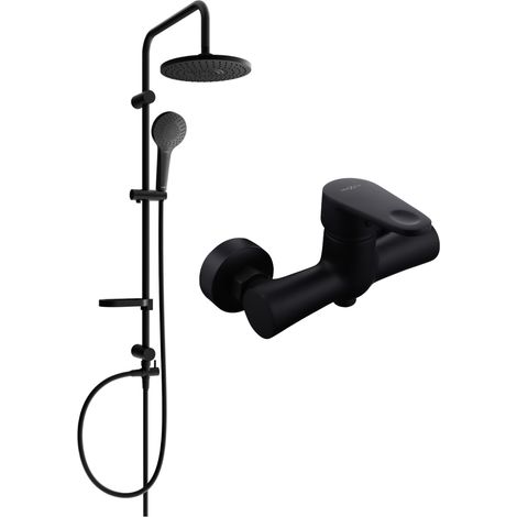 Mexen Erik set doccia esterno con soffione doccia e miscelatore doccia Kama, nero - 72540205-70 (1/3)