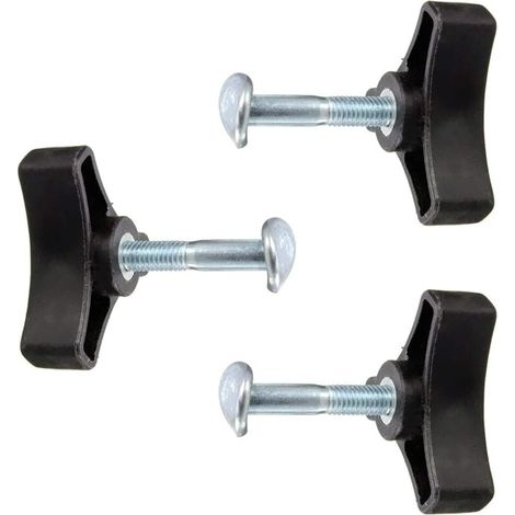 ZVD-Ensemble de 3 pièces pour tondeuse à gazon, écrou à oreilles, bouton triangulaire, poignée, vis, écrou, pièces de rechange pour tondeuse à gazon, pièces d'équipement électrique (1/4)