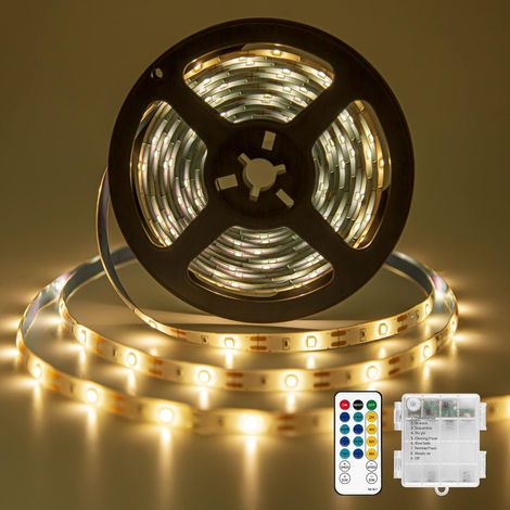 Remote Control Battery Types 5m Battery LED 8 Modes IR Remote Control 150 Battery LED Strips for ...