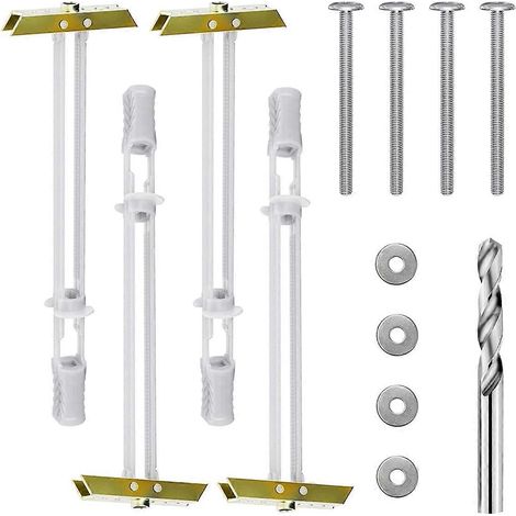 Kit de fixation pour téléviseur à ossature métallique, kit de fixation pour téléviseur inclinable et extra-plat, chevilles pour cloison sèche pour kit de fixation TV (1/4)
