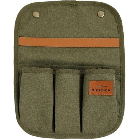 Sacoche d'accoudoir pour chaise de jardin, organisateur latéral pour chaise de camping et de plage, sacoche d'accoudoir pliable en toile portable.