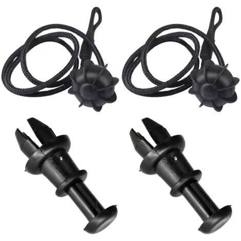 2 Pièces Cordons de Maintien Universels pour Voiture, Sangle de Fixation pour Etagères/Coffre à Bagages/Plage Arrière, avec Système de Serrage à Boule