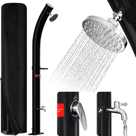 Wolketon Doccia solare da esterno 20 L dal design curvo con portasapone integrato