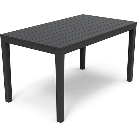 tavolo da esterno "sumatra" in polipropilene antracite 138x78x72h cm