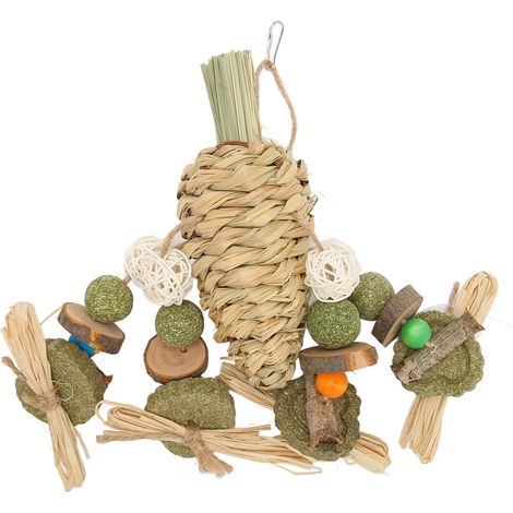 Jouets à mâcher lapin amusants et colorés tissés à la main, soulagent l'ennui, petits animaux de compagnie pour Hamster, cochon d'inde (1/5)