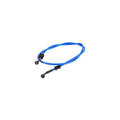 Manguera de aceite para freno y embrague de motocicleta, trenzada en acero inoxidable azul, 50 cm