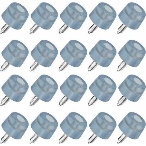 Pieds En Caoutchouc Visés - 20 Pièces - Pour Chaises Audio Tables Et Meubles - Diamètre 12 Mm - Hauteur 10 Mm - Blanc (1/5)