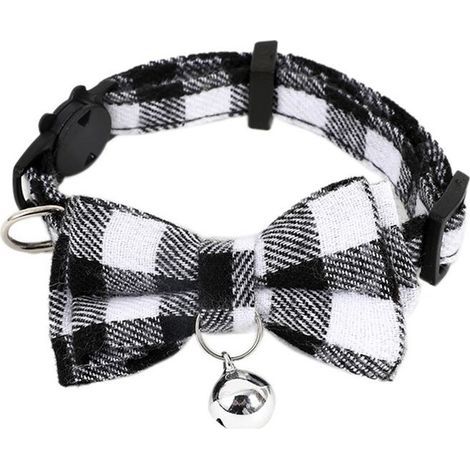 Collier de Chat Petit Chiot Chat Colliers de Chien Arc Chaton Collier Bowknot Collier avec Cloche pour Chien Chat (1/4)
