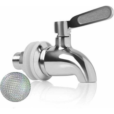 Remplacement de robinet de distributeur de boissons,Robinet de Tonneau du Vin et de la Bière ou de Boisson en Acier Inoxydable, Inusable,16mm Robinet de rechange pour distributeur (1/5)