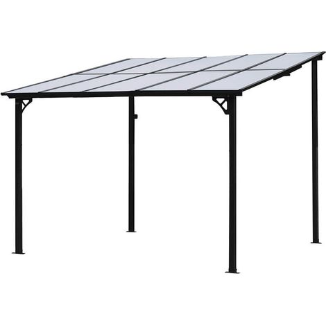 HOME DELUXE Terrassenüberdachung ECO – 300 x 300 cm, Anthrazit Wetterfeste Alu-Überdachung für Terrasse & Garten Terrassenüberdachung, Terrassenüberdachung Aluminium, Terrassenüberdachung anthrazit