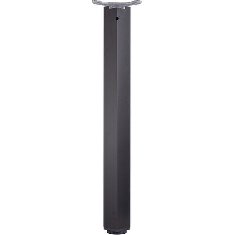 Legs TA001 Tischbein, 710R/60x60mm, mattschwarz Centrale Brico
