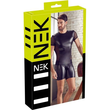 NEK - Camiseta de malla negra mate para hombre, talla XL (1/5)