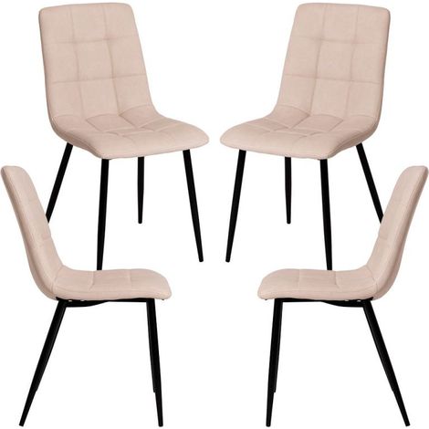 Packs Sillas Comedor - Pack 4 Sillas Stuhl Polipiel - Beige (1/5)