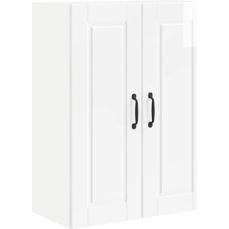 Maison Exclusive - Armadietto a muro PORTO Bianco Lucido 60 x 31 x 80 cm