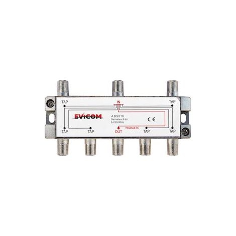 dérivateur - 6 dérivations - 300 mhz - 6 sorties - 16 db - evicom abs616