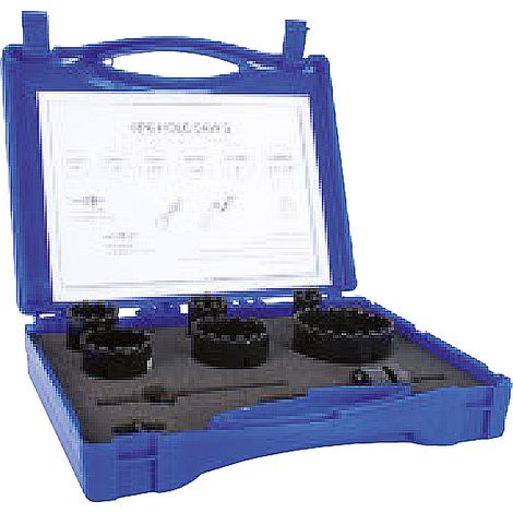 Coffret 6 scies trépan hss concretion carbure diam. 22-29-35 mm
